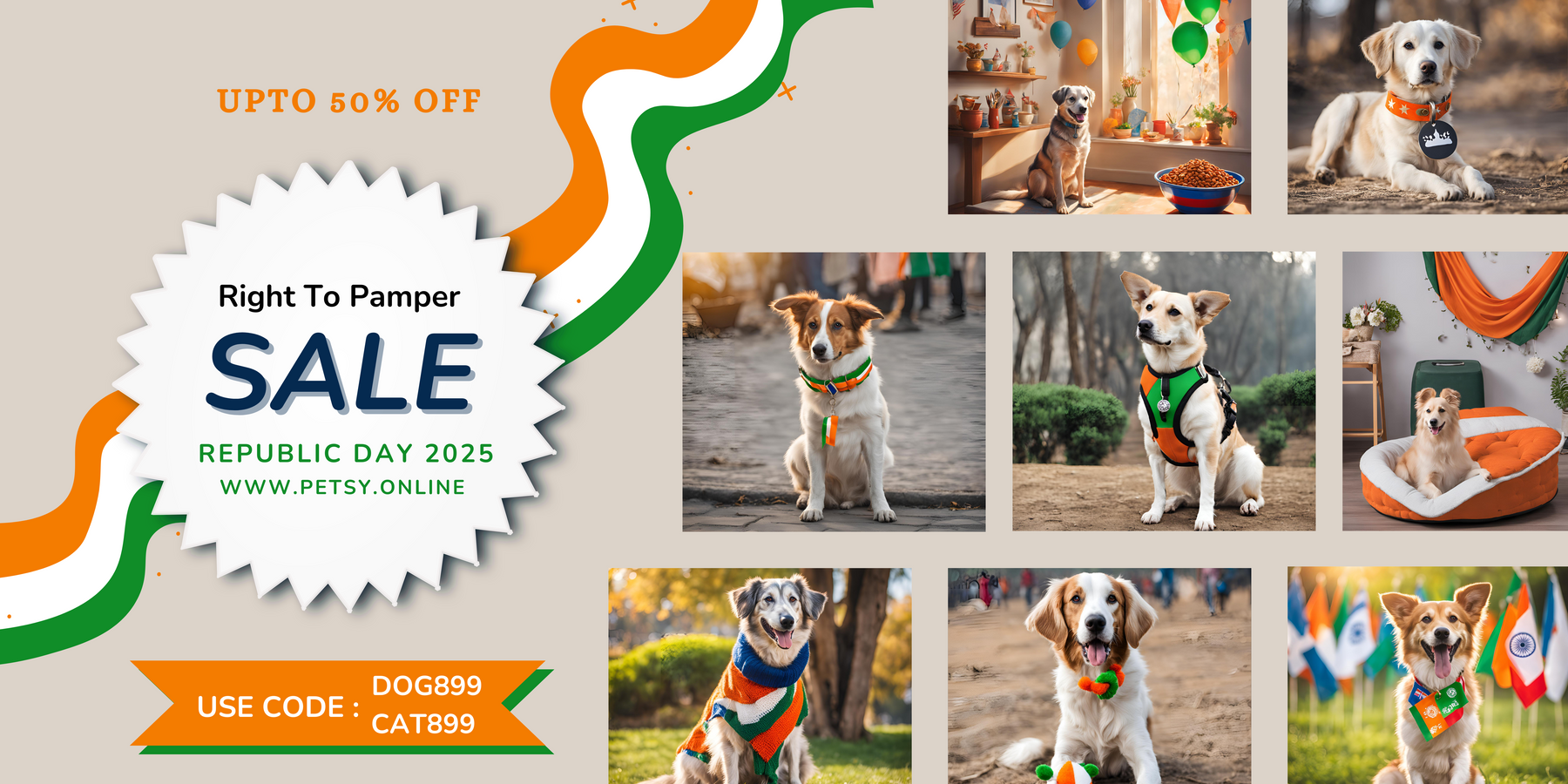 Celebrate Republic Day with Unbeatable Offers at Petsy! 🐾