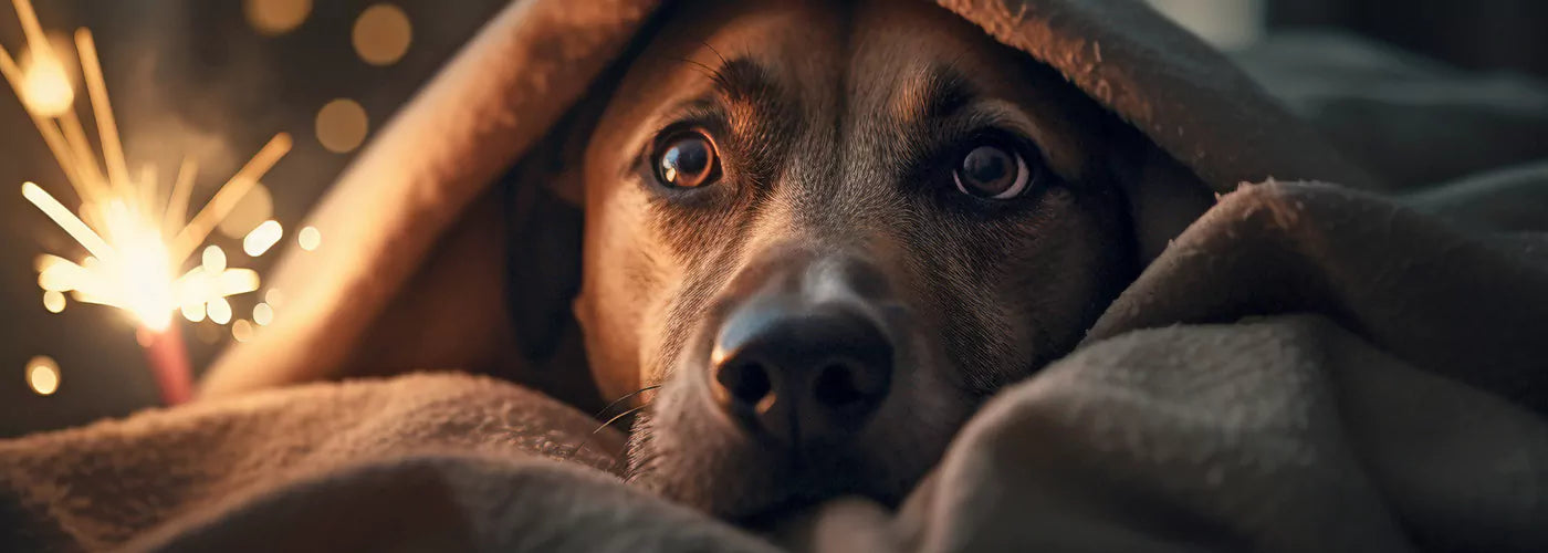 Pet feeling anxious during Diwali fireworks