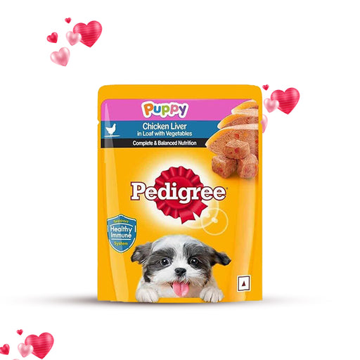 Pedigree Wet Dog Food for Puppies - Chicken Liver in Loaf with Vegetables