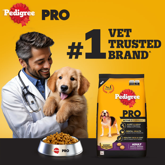 Pedigree PRO Dry Dog Food -  Adult Small Breed Dogs (9+ Months)