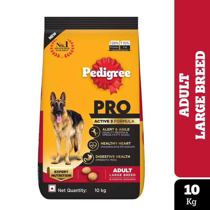 Pedigree PRO Dry Dog Food - Active Adult Dogs Large Breed (18+ Months)