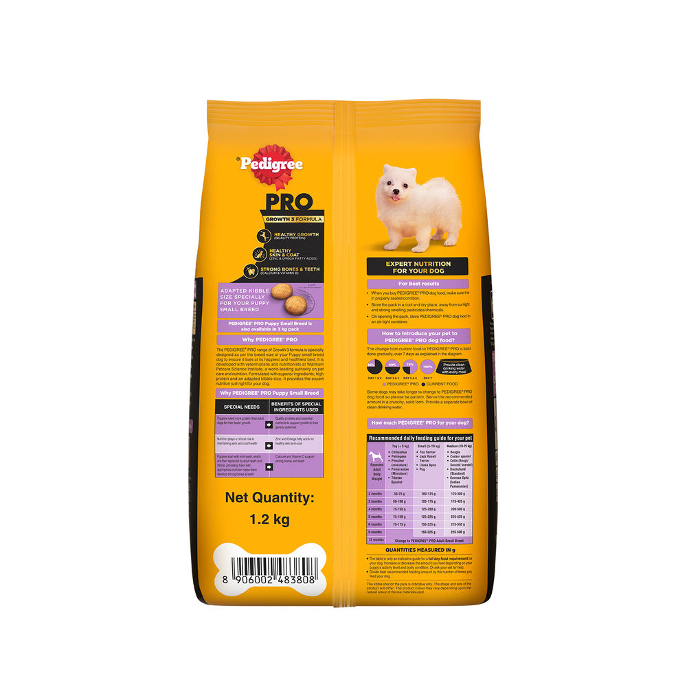 Pedigree PRO Dry Dog Food - Puppy Small Breed (2-9 months)