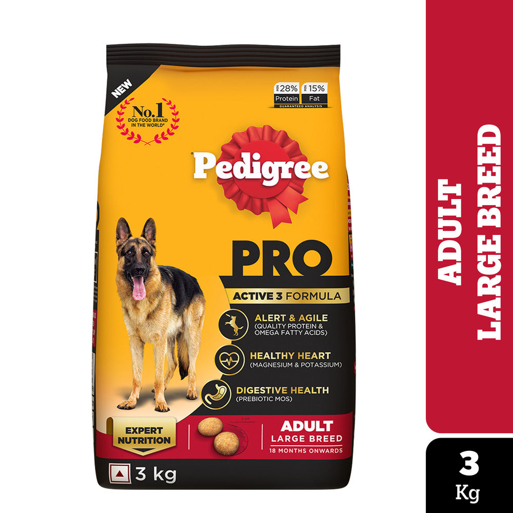 Pedigree PRO Dry Dog Food - Active Adult Dogs Large Breed (18+ Months)