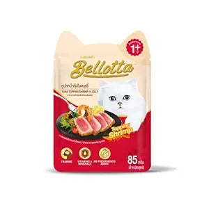 Bellotta Premium Wet Cat Food - Tuna Topping Shrimp in Jelly