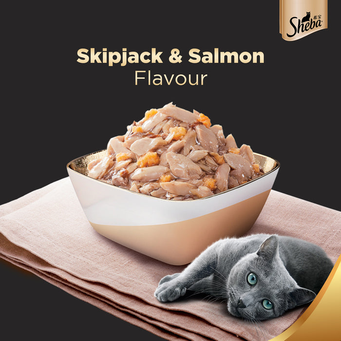 Sheba Wet Cat Food - Skipjack & Salmon