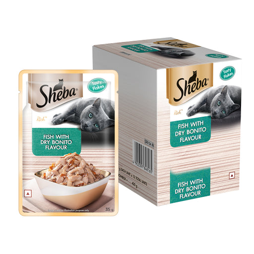 Sheba Wet Cat Food - Fish with Dry Bonito Flake