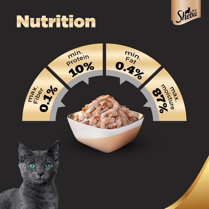 Sheba Wet Cat Food - Fish with Dry Bonito Flake