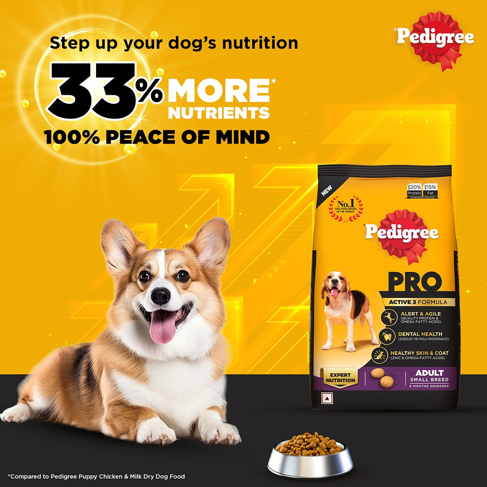 Pedigree PRO Dry Dog Food -  Adult Small Breed Dogs (9+ Months)