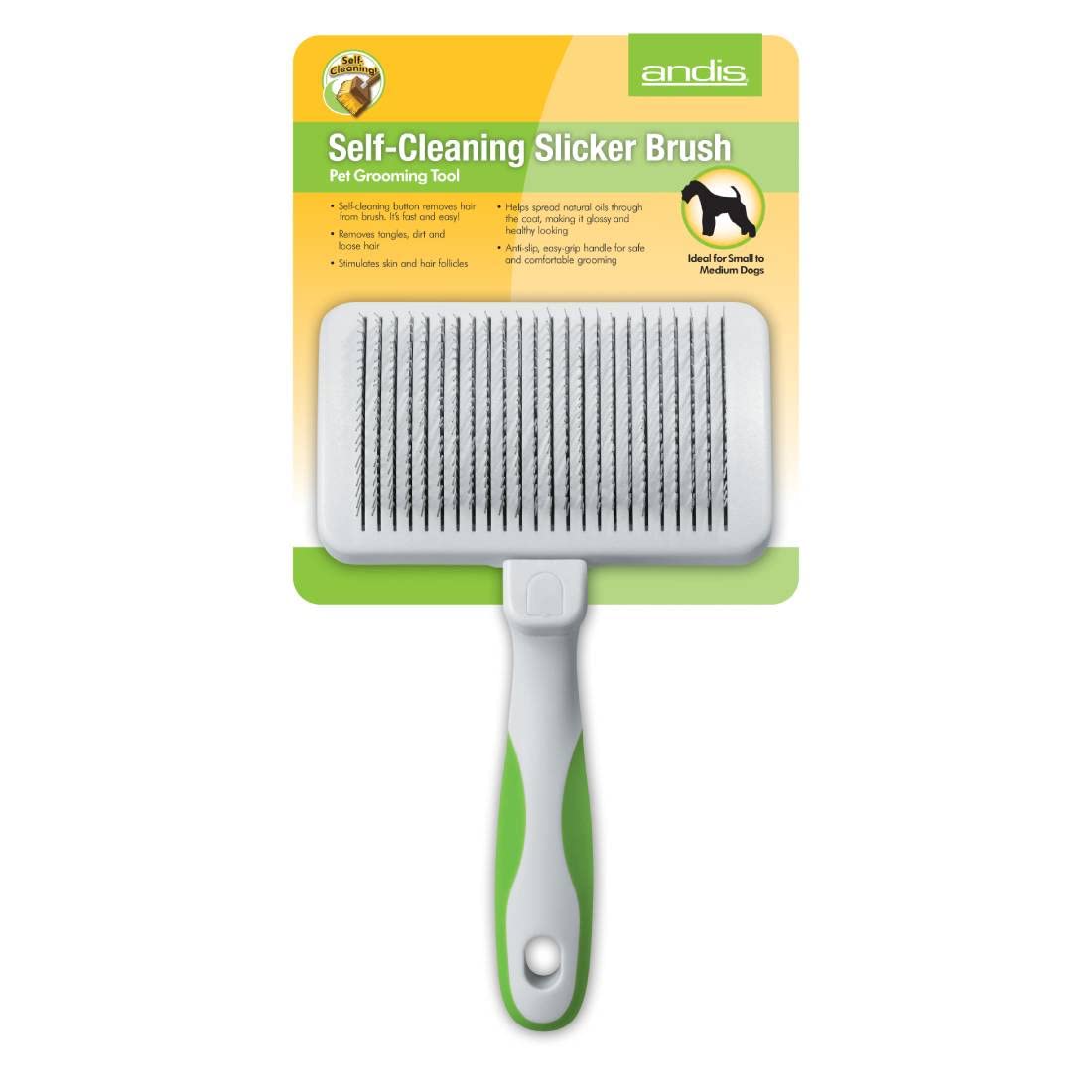 Andis Self-Cleaning Slicker Brush Lime Green