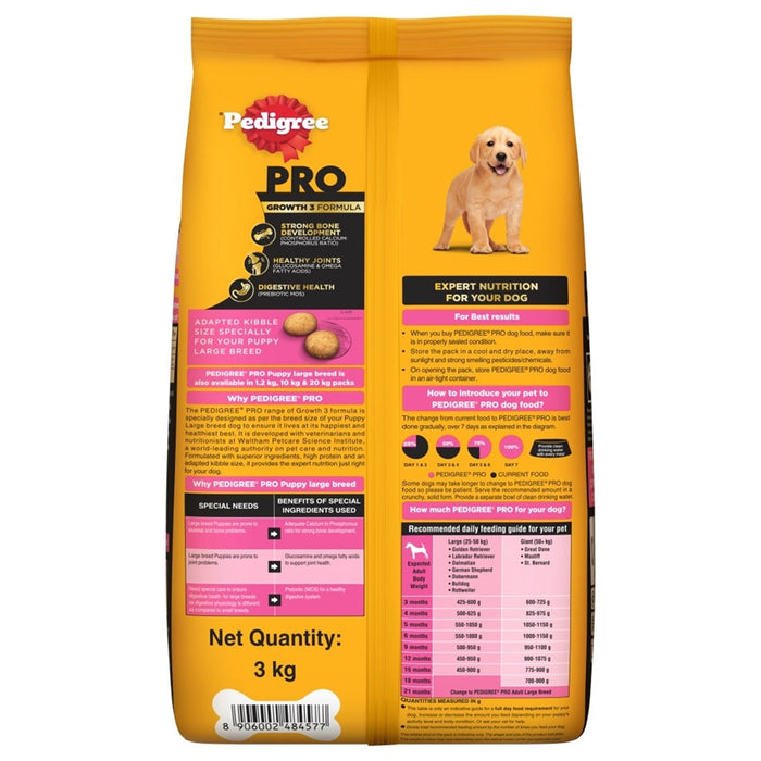 Pedigree PRO Dry Dog Food - Large Breed Puppy (3-18 Months)