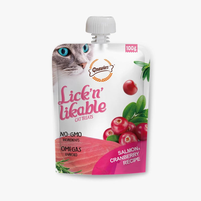 Gnawlers Lick n Lickables ( Salmon & Cranberry ) Recipe - 100g