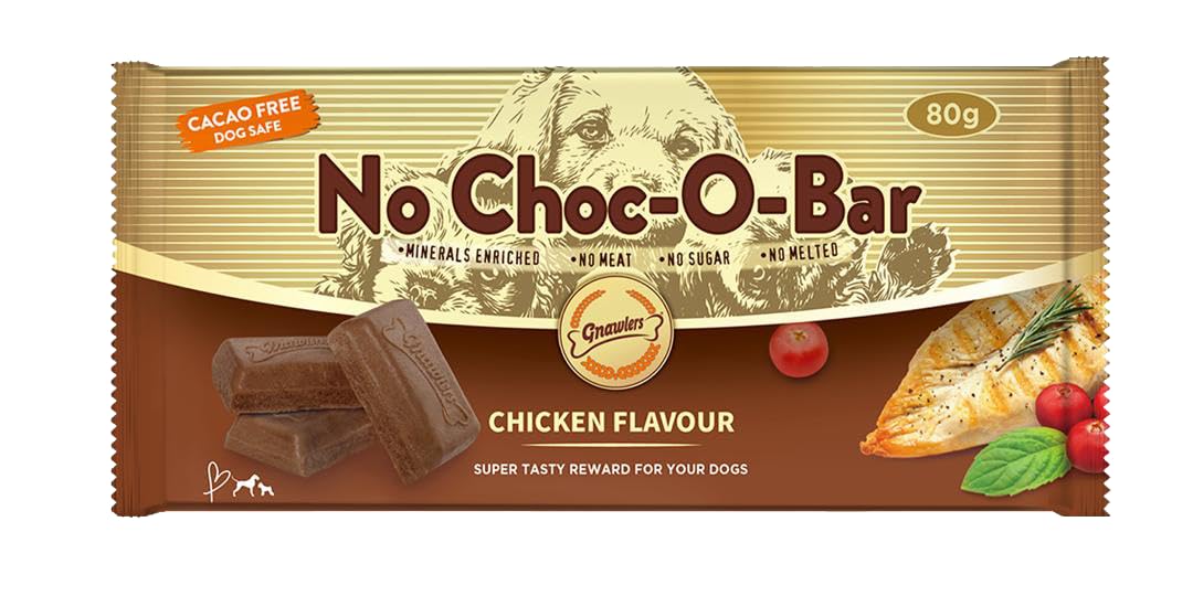 Gnawlers No Choc-O-Bar Chicken flavour Dog Treat 80 gm - Pack of 5