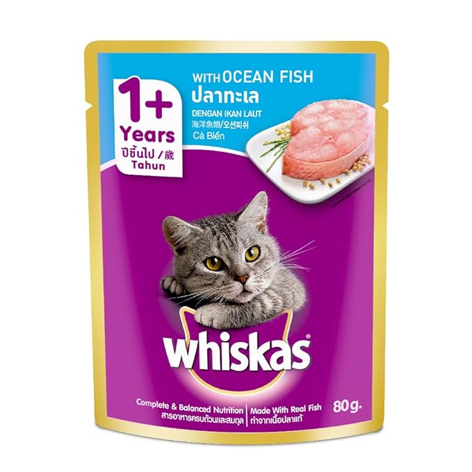 Whiskas Adult (1+ year) Wet Cat Food - Ocean Fish