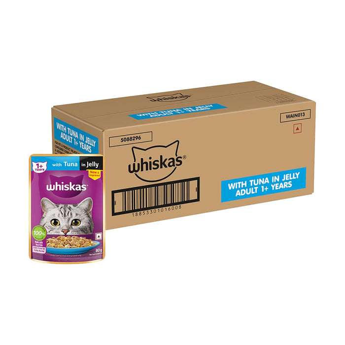 Whiskas Adult (+1 year) Wet Cat Food, Tuna in Jelly