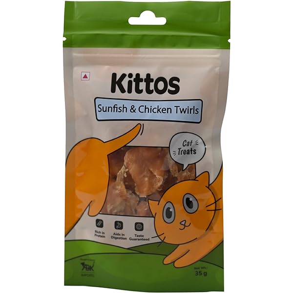 Kittos Cat Treat - Sunfish And Chicken Twirls (35g)