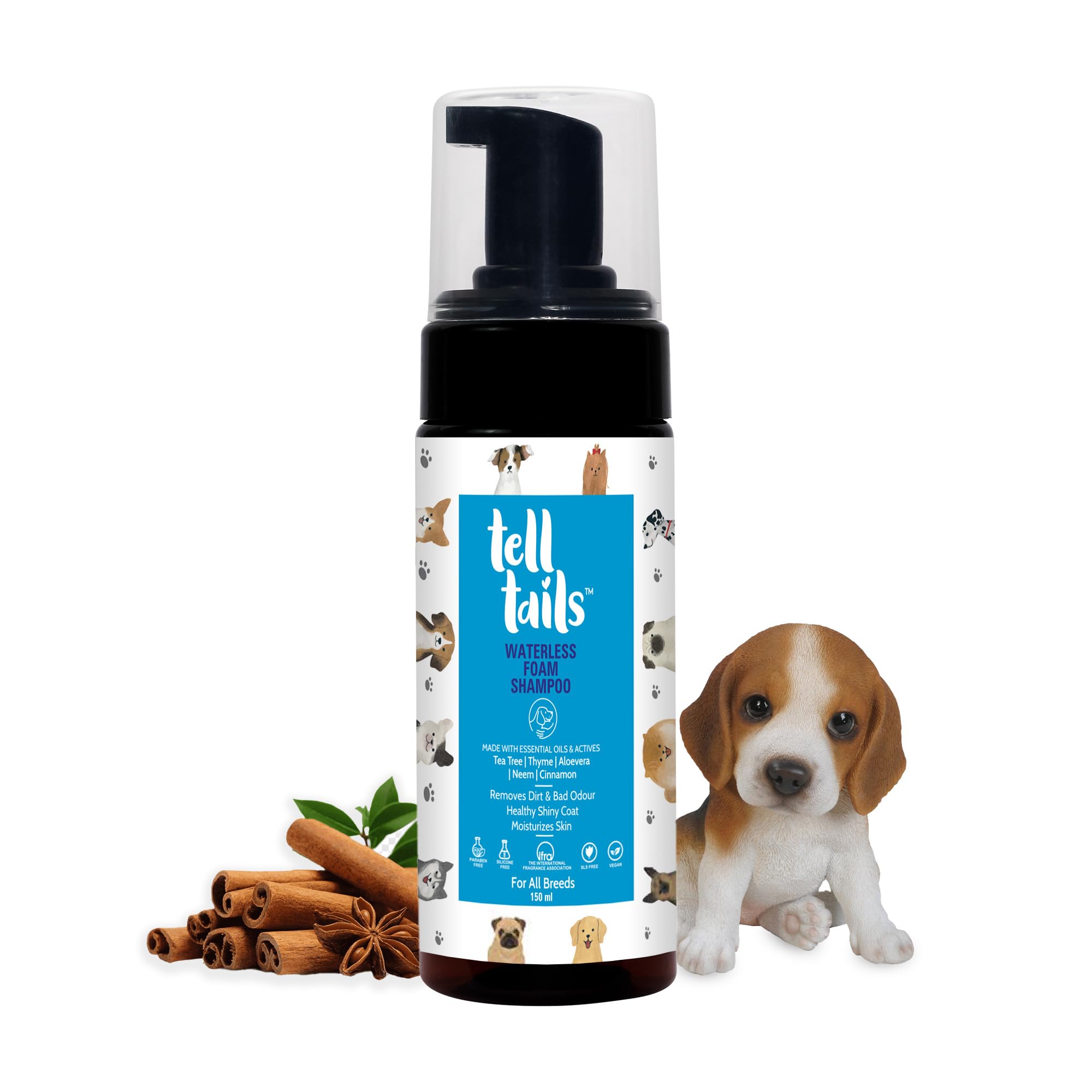 Tell Tails Waterless Dog Shampoo - 150ml