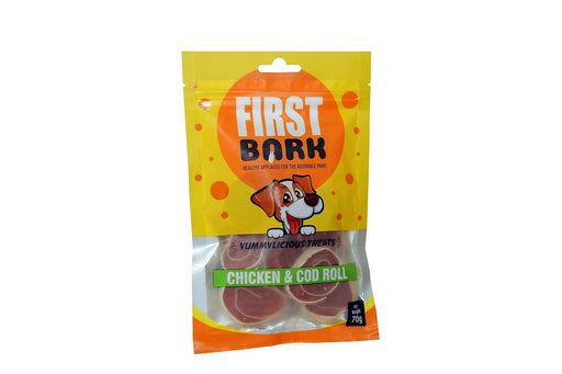 First Bark Chicken & Cod Roll Dog Treat - 70 g - Pack of 5