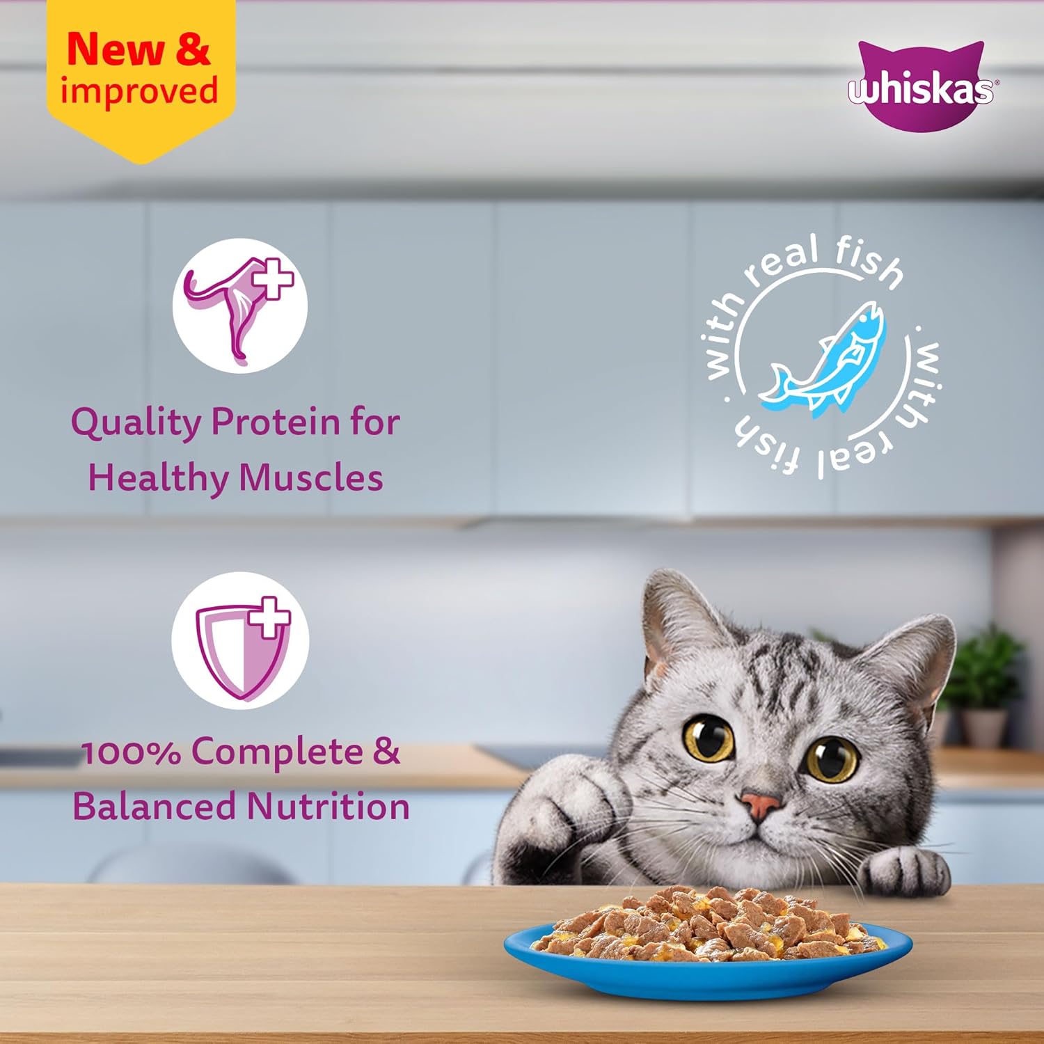 Whiskas Adult (+1 year) Wet Cat Food, Tuna in Jelly