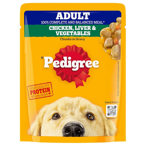 Pedigree Adult Liver Chunks In Gravy With Vegetables Wet Dog Food - 70g
