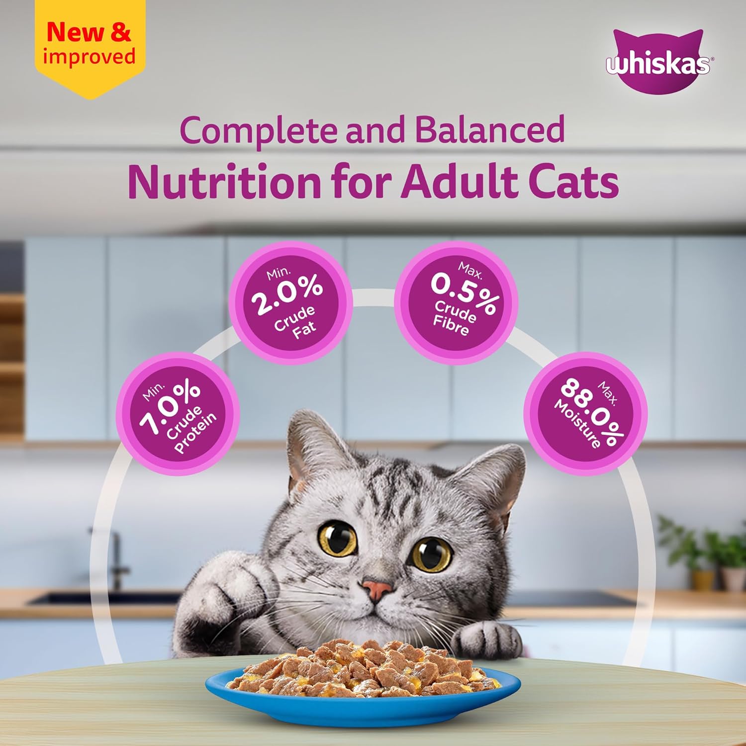Whiskas Adult (+1 year) Wet Cat Food, Tuna in Jelly