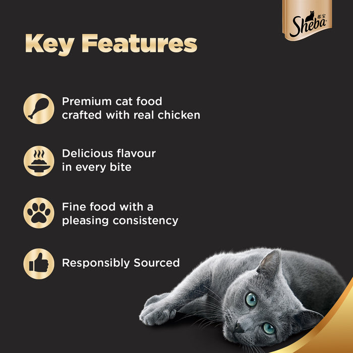 Sheba Premium Wet Cat Food - Chicken Loaf for Kittens