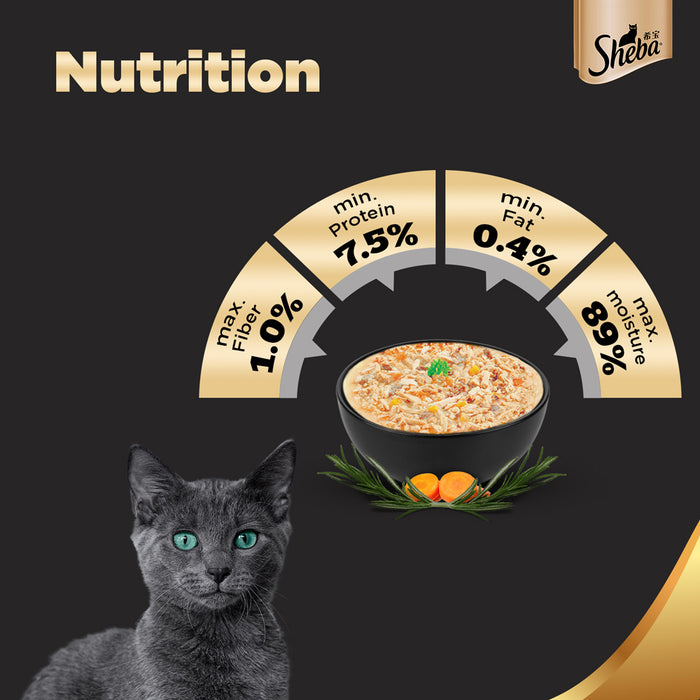 Sheba Premium Wet Cat Food - Tuna Pumpkin & Carrot In Gravy (Adult 1+)