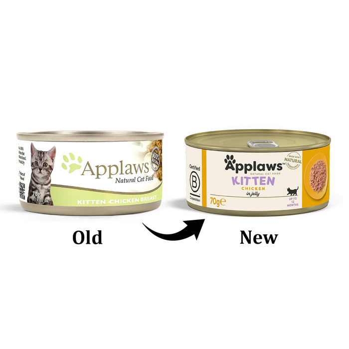 Applaws Wet Cat Food for Kittens - Chicken Breast (70g x 12 Cans)
