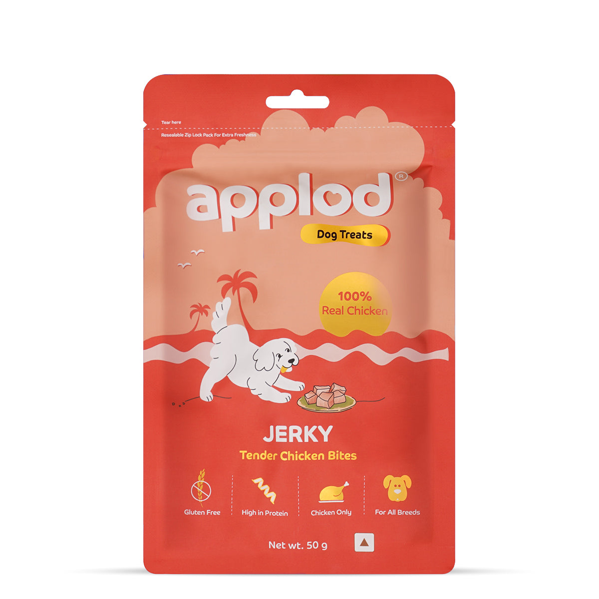 Applod Tender Chicken Jerky Bites Dog Treat 50 Gm - Pack of 5
