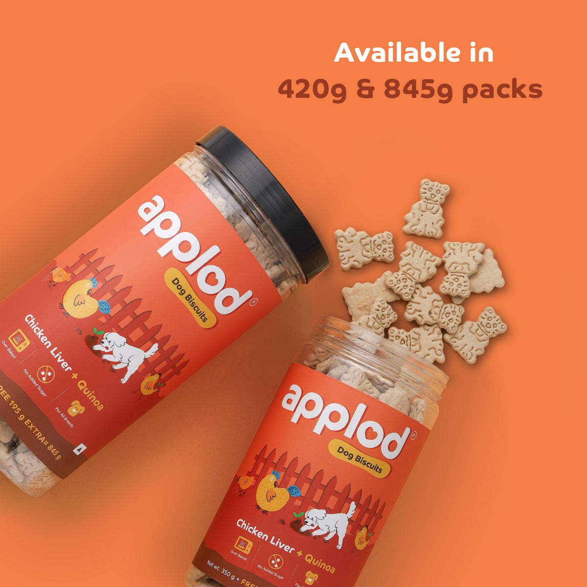 Applod Chicken Liver Dog Biscuit With Quinoa