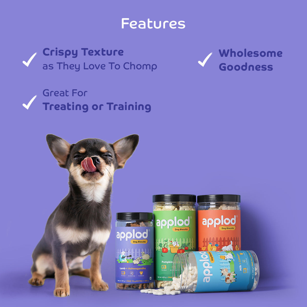 Applod Lamb Dog Biscuit With Ashwagandha