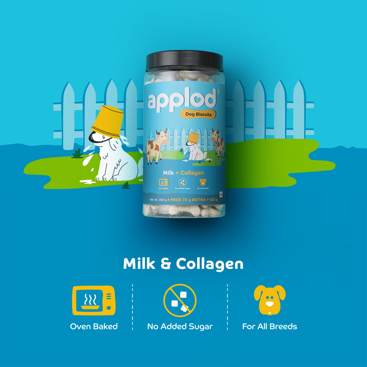 Applod Milk Puppy Biscuit with Collagen