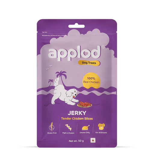 Applod Tender Chicken Jerky Slices  Dog Treat 50 Gm - Pack of 5
