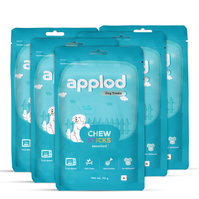 Applod Soft Assorted Chew Stick - 70 gm - Pack of 5