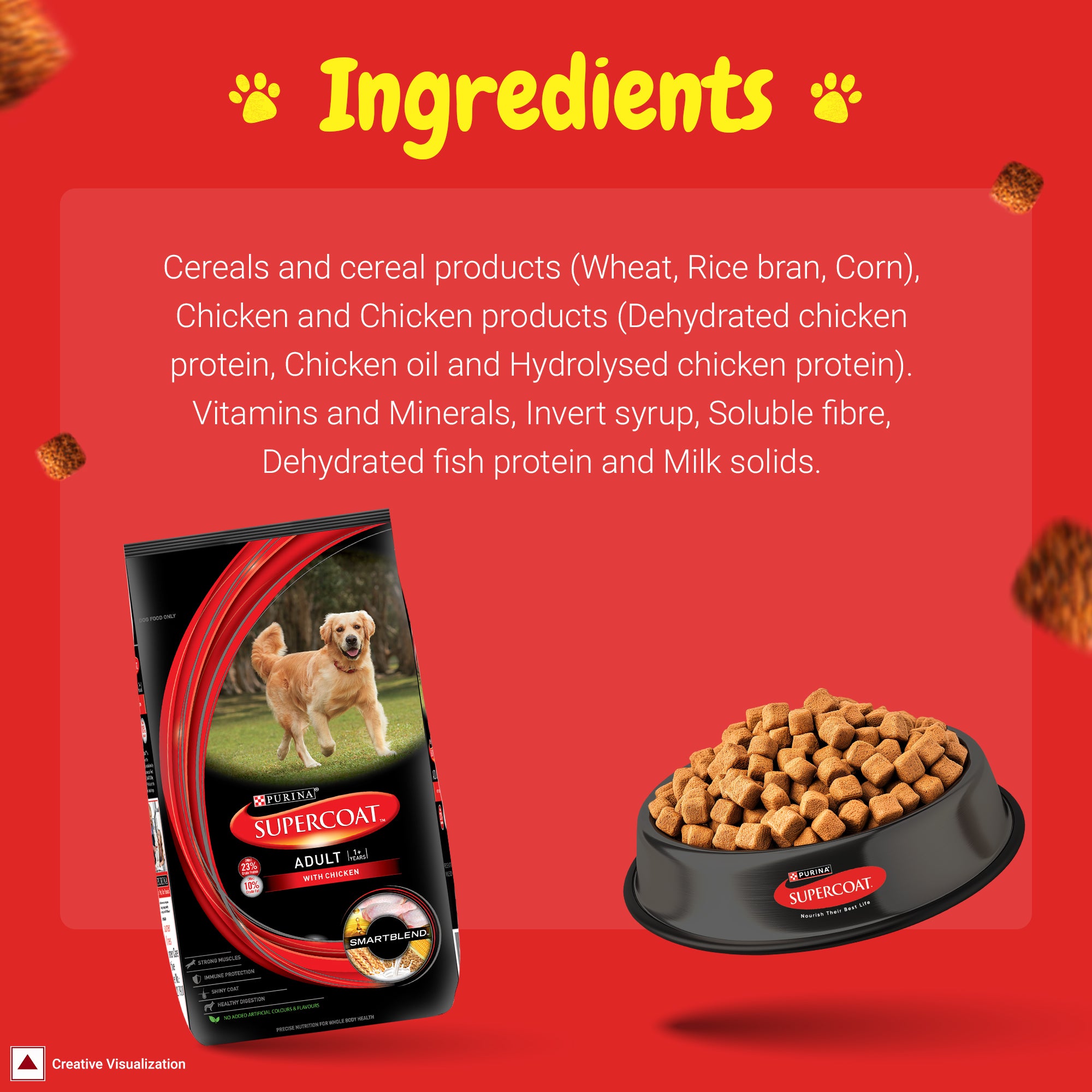 PURINA SUPERCOAT  with Chicken Adult (1+ Years) All Breed Dry Dog Food