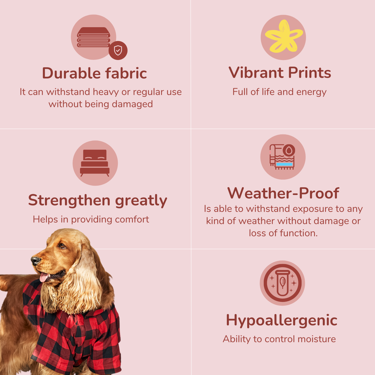 Beboji Red Checkered Dog Shirt