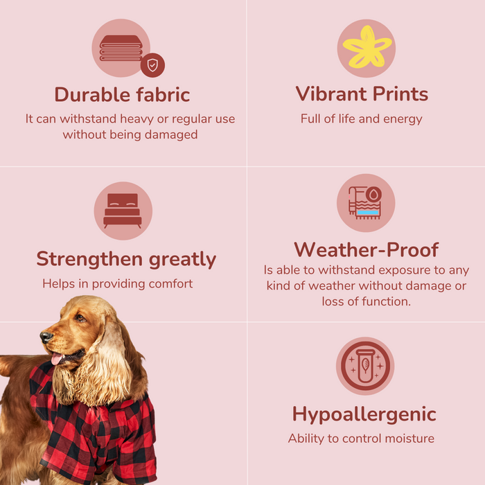 Beboji Red Checkered Dog Shirt