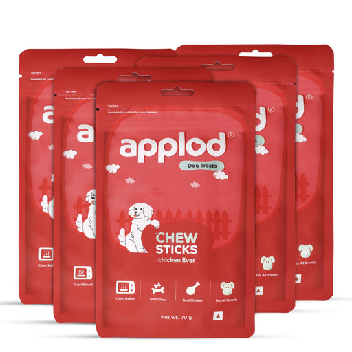 Applod Soft Chicken Liver Chew Sticks - 70 gm - Pack of 5