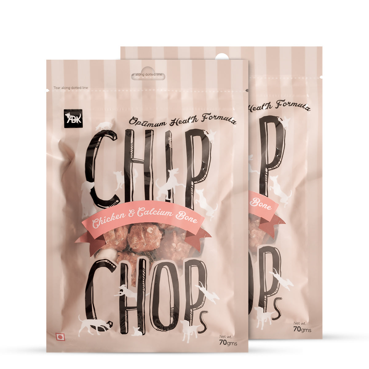 Chip Chops Dog Treats - Chicken & Calcium Bone - 70 gm