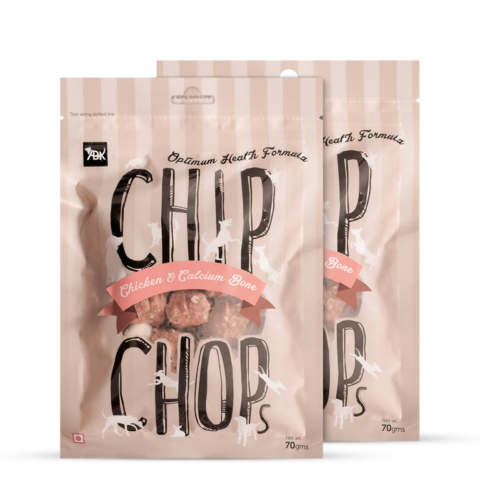 Chip Chops Dog Treats - Chicken & Calcium Bone - 70 gm