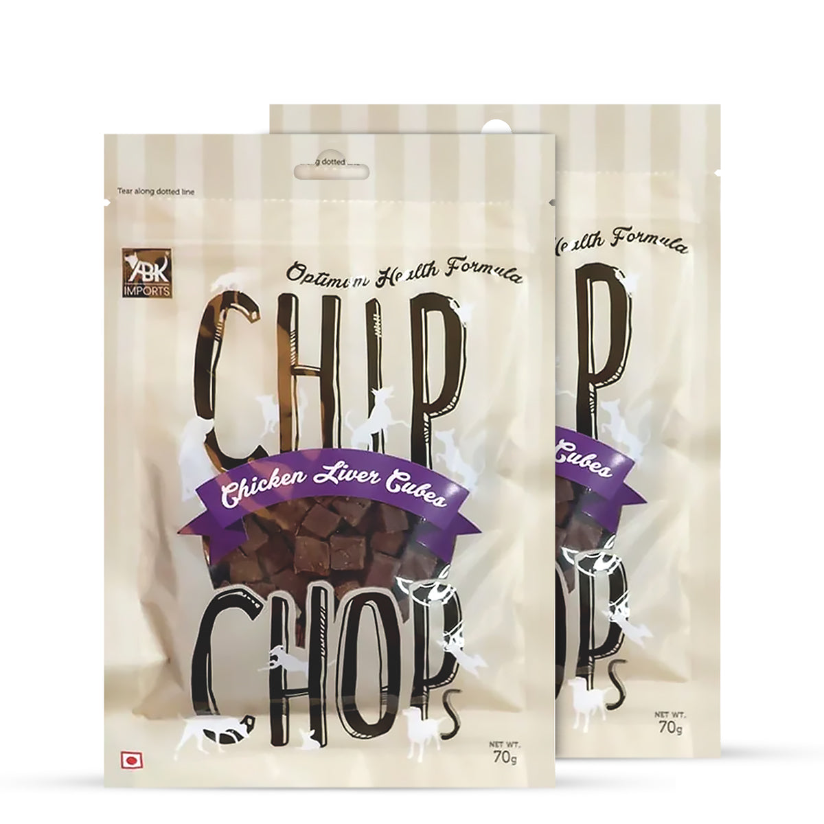 Chip Chops Dog Treats - Chicken Liver Cubes - 70 gm