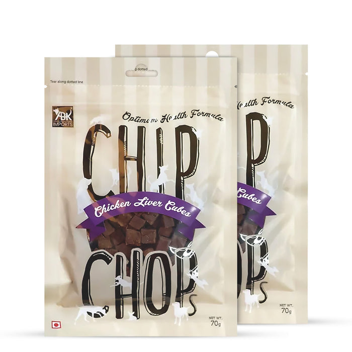 Chip Chops Dog Treats - Chicken Liver Cubes - 70 gm