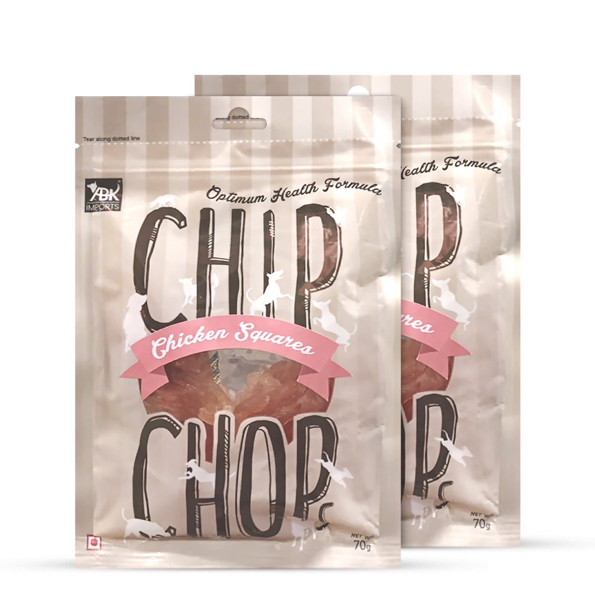 Chip Chops Dog Treats - Chicken Squares - 70 gm