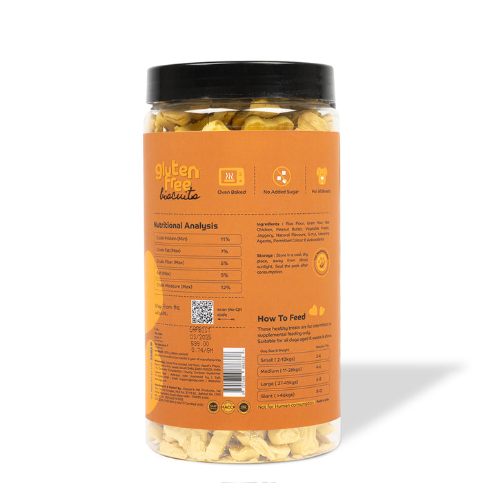 Applod Crunch-a-Licious Gluten Free Chicken and Peanut Butter Dog Biscuits -  800Gm