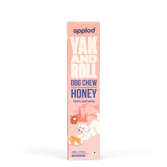 Applod Yak & Roll Natural Yak Chew Honey For Dogs
