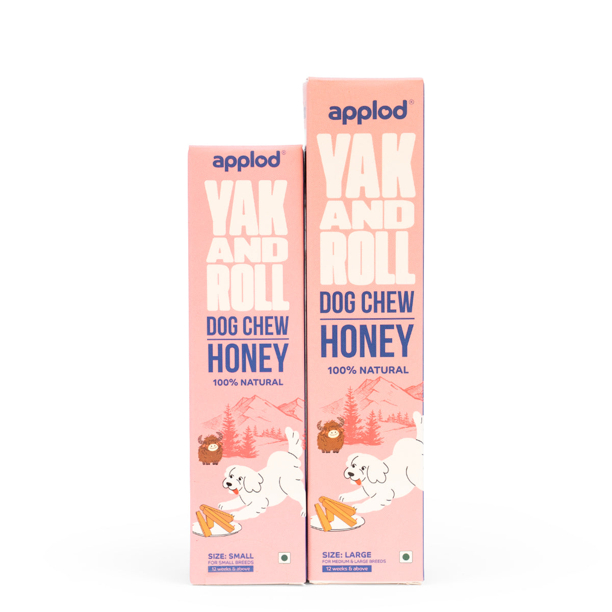 Applod Yak & Roll Natural Yak Chew Honey For Dogs