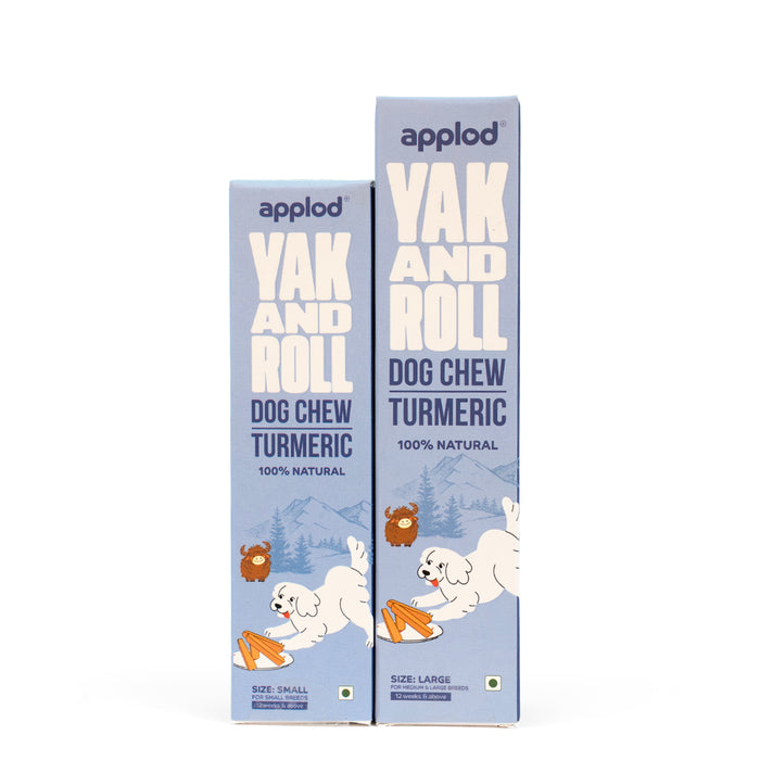 Applod Yak & Roll Natural Yak Chew Turmeric For Dogs