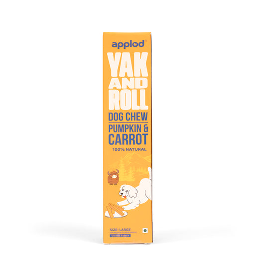 Applod Yak & Roll Natural Yak Chew Pumpkin & Carrot For Dogs