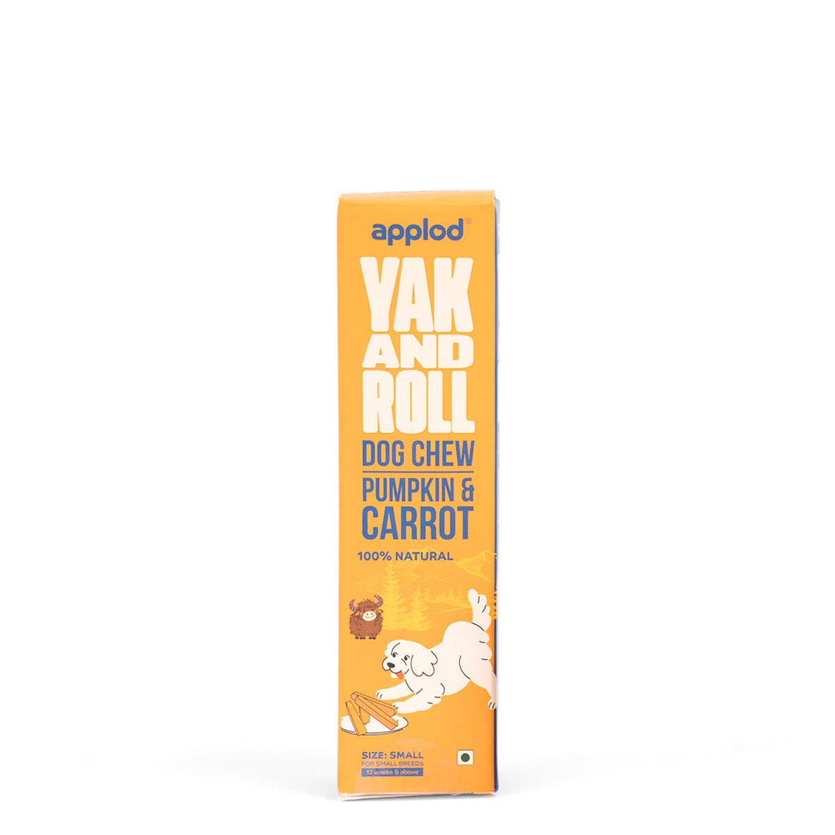 Applod Yak & Roll Natural Yak Chew Pumpkin & Carrot For Dogs