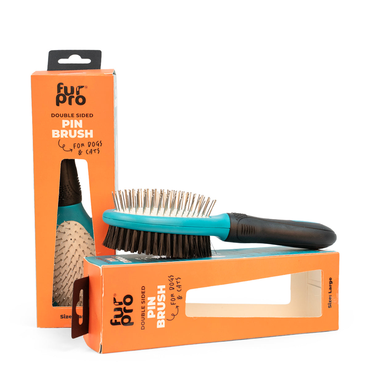 Furpro Double Sided Pin Brush For Dogs