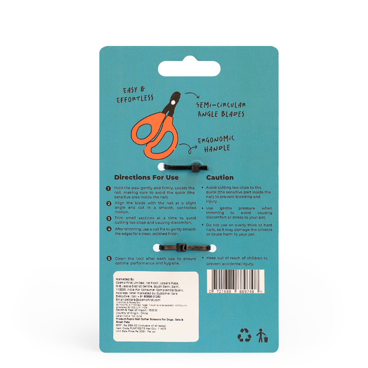 Furpro Nail Cutter Scissors For Dogs, Cats & Small Pets